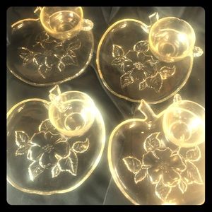 glass plates and tea cups